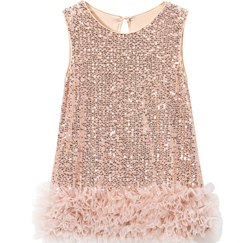 Vestido de niña con tul y lentejuelas para fiesta de Navidad - imagen 4