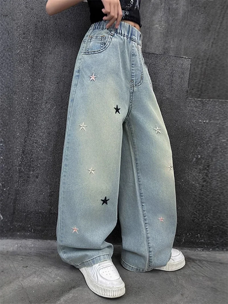 Pantalones vaqueros sueltos para niñas primavera otoño - imagen 3