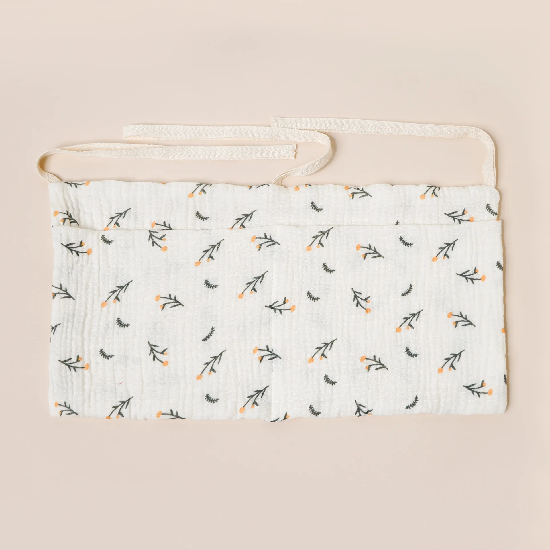 Bolsa de pañales colgante para biberones y bebé, flores con lazo - imagen 5
