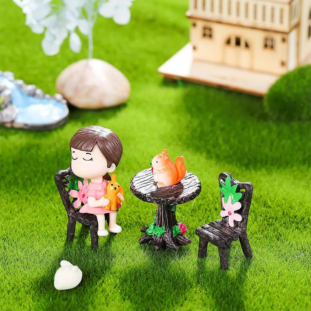 Accesorios para casa de muñecas: jardín de hadas en miniatura creativo