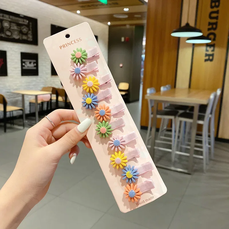 Pinzas para el pelo florales para niñas con margaritas y girasoles - imagen 3