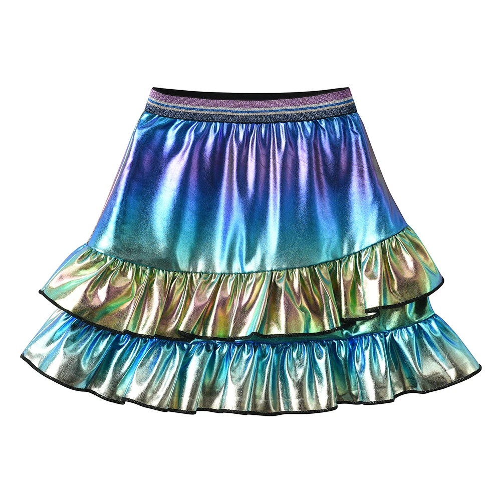 DXTON Falda de lentejuelas degradadas para baile infantil - imagen 2