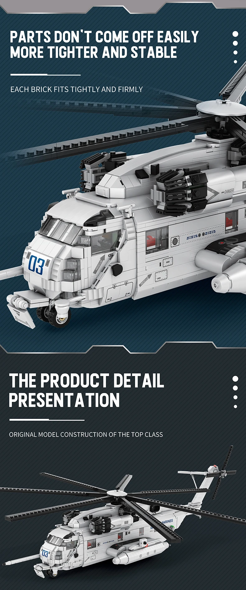 CH-53E modelo en construcción - imagen 3