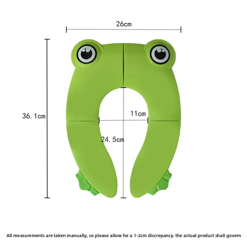 Asiento de inodoro plegable en forma de rana para niños