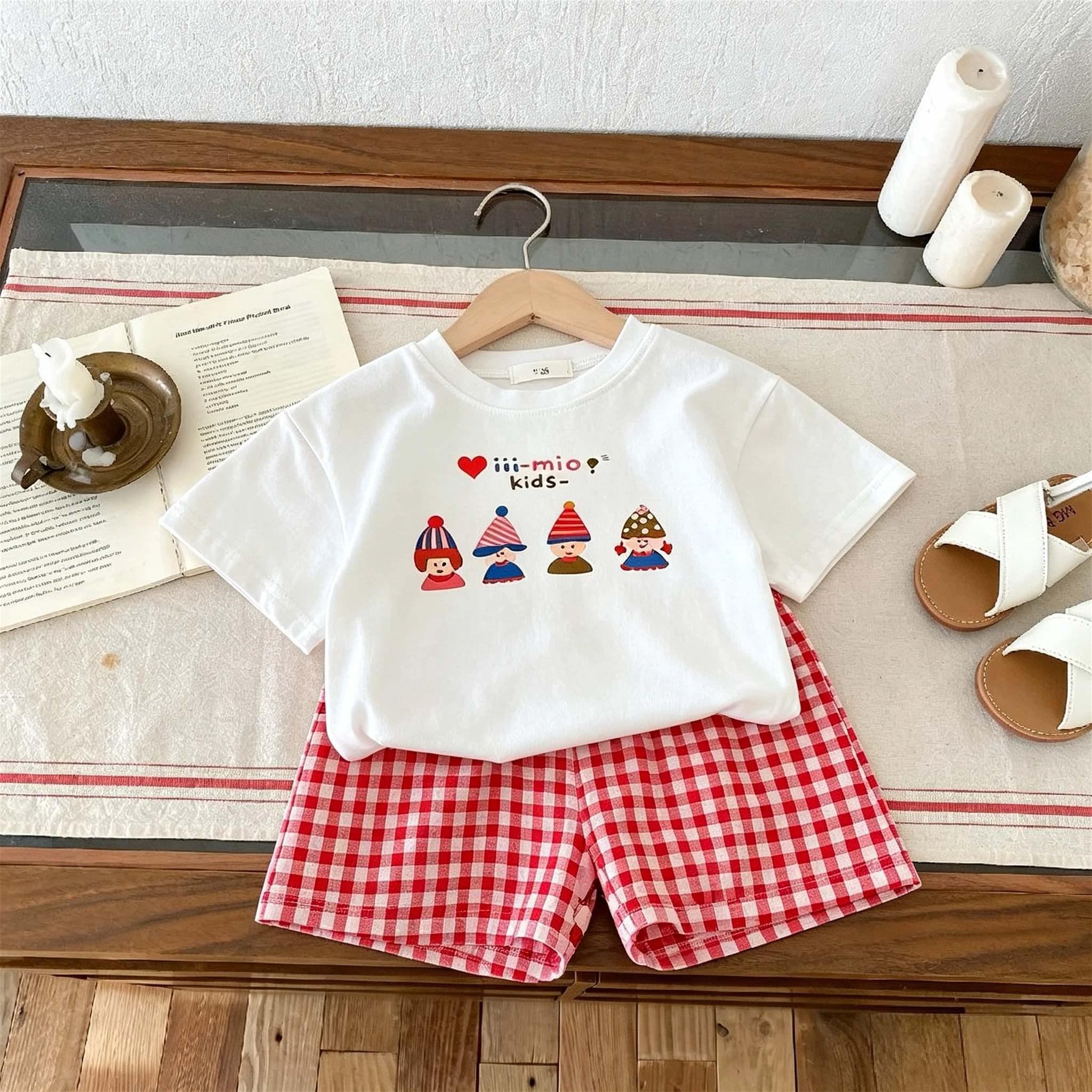 Conjunto completo para bebé niña, estilo casual de verano
