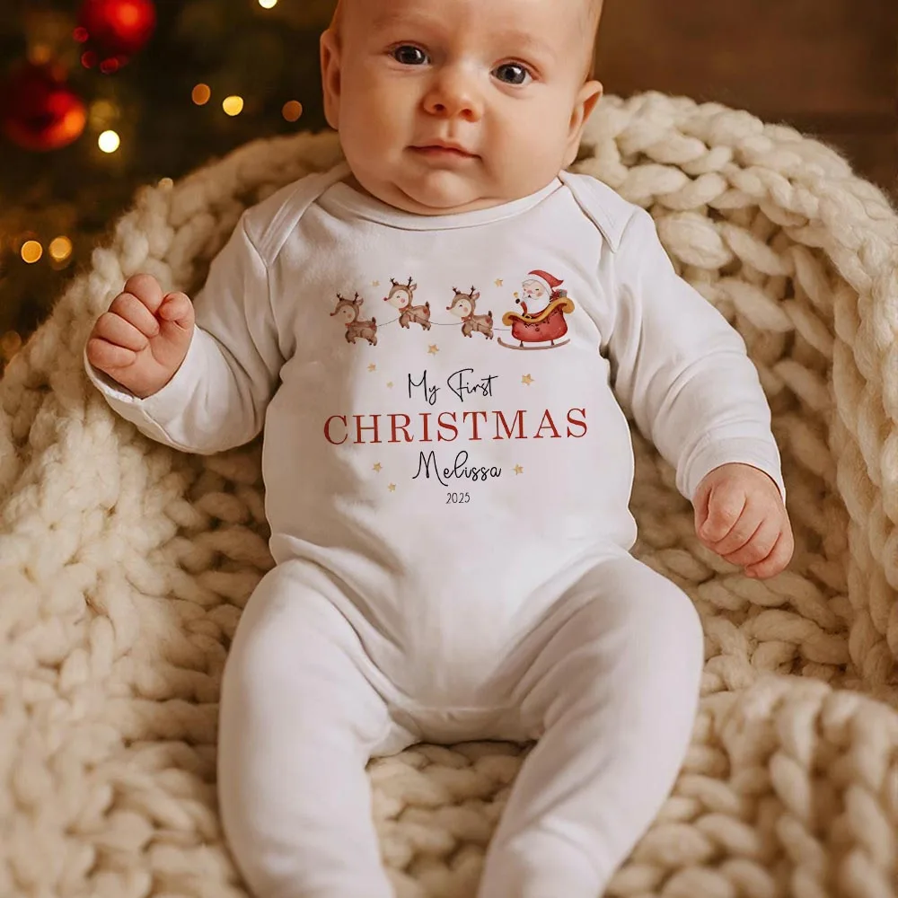 Pijama navideño personalizado para bebé – Mi primera Navidad - imagen 3