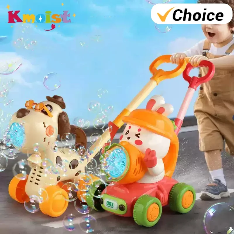 Máquina eléctrica de burbujas con luces y pistola temática para niños