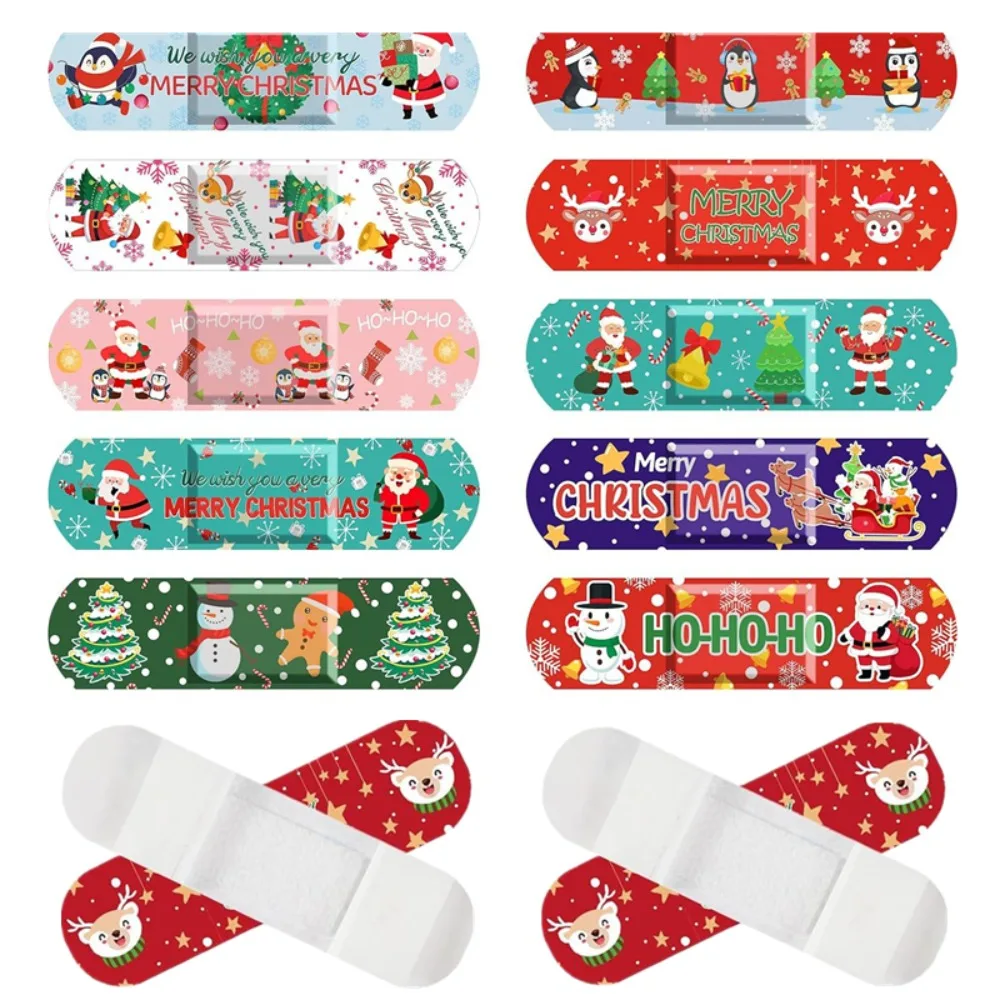 Tiritas adhesivas impermeables Navidad con Papá Noel y muñeco de nieve - imagen 2