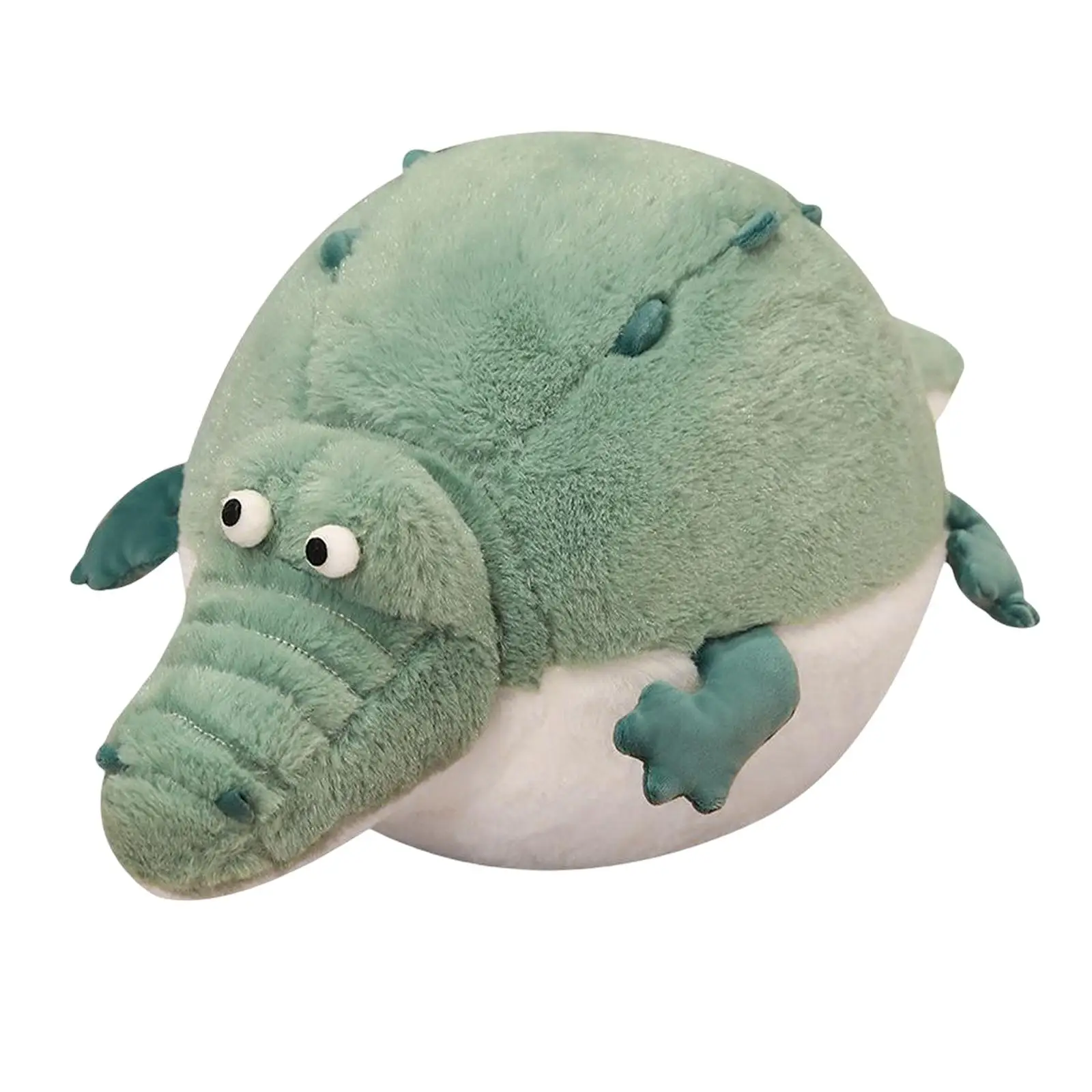 Peluche tipo almohada suave con forma de pez puffer y cocodrilo
