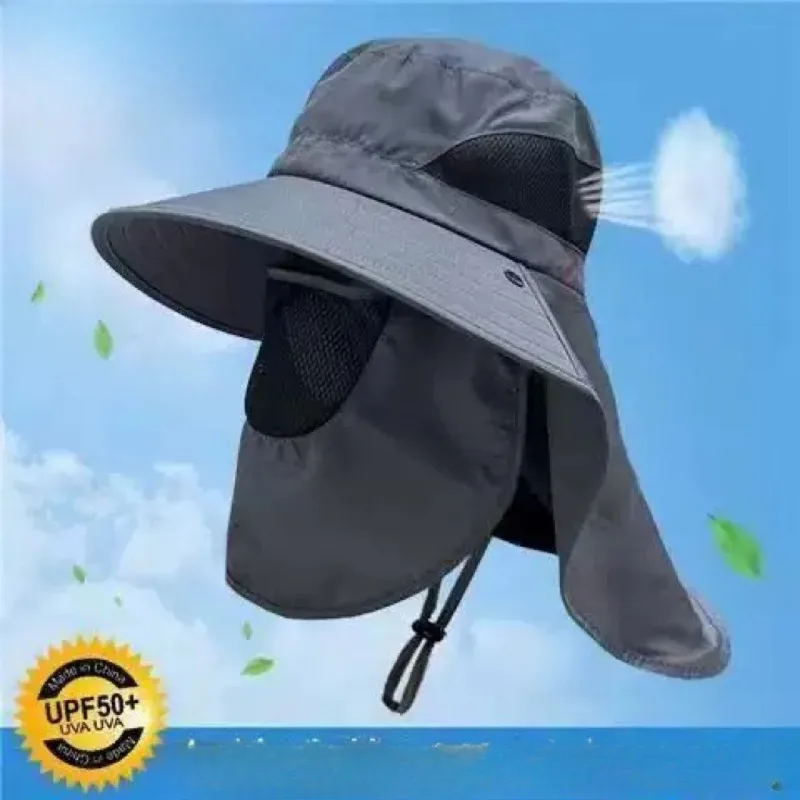 Sombrero de protección solar UV de ala ancha para verano