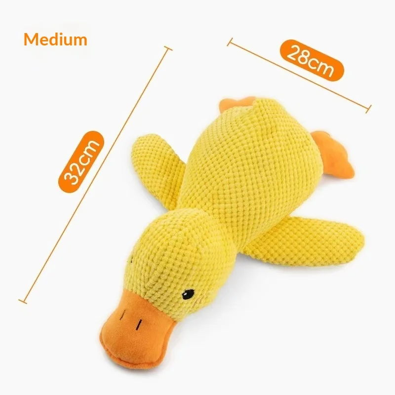 Juguete para perros de peluche con patito amarillo sonoro - imagen 3