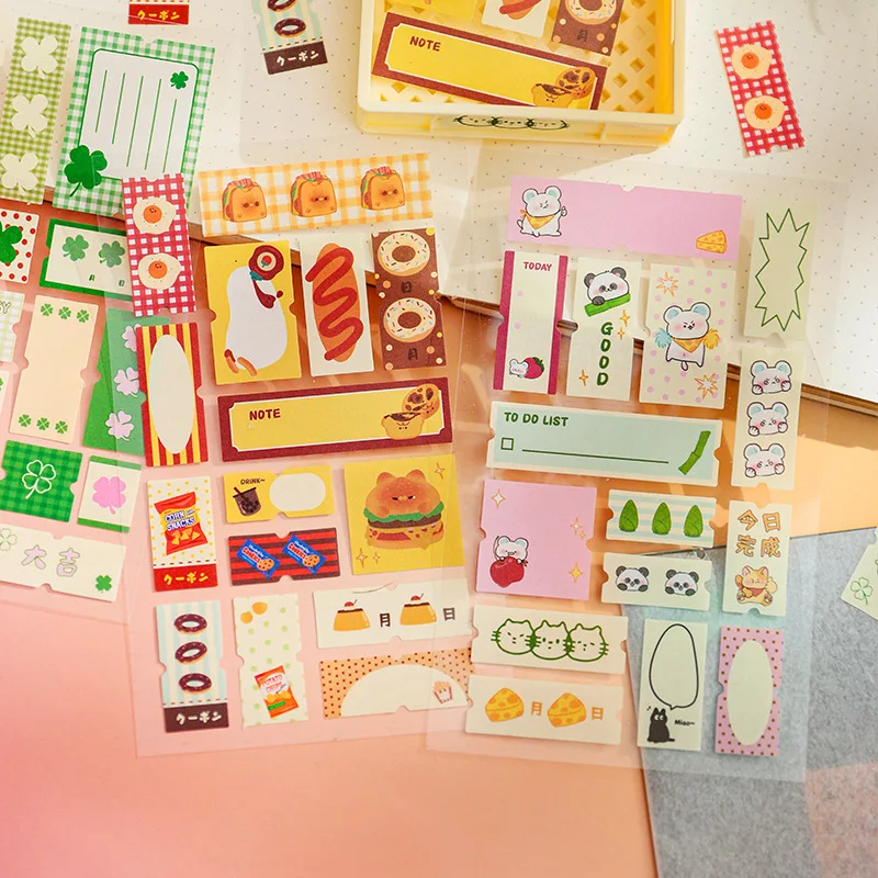 Pegatinas transparentes vintage con dibujos animados para manualidades - imagen 4
