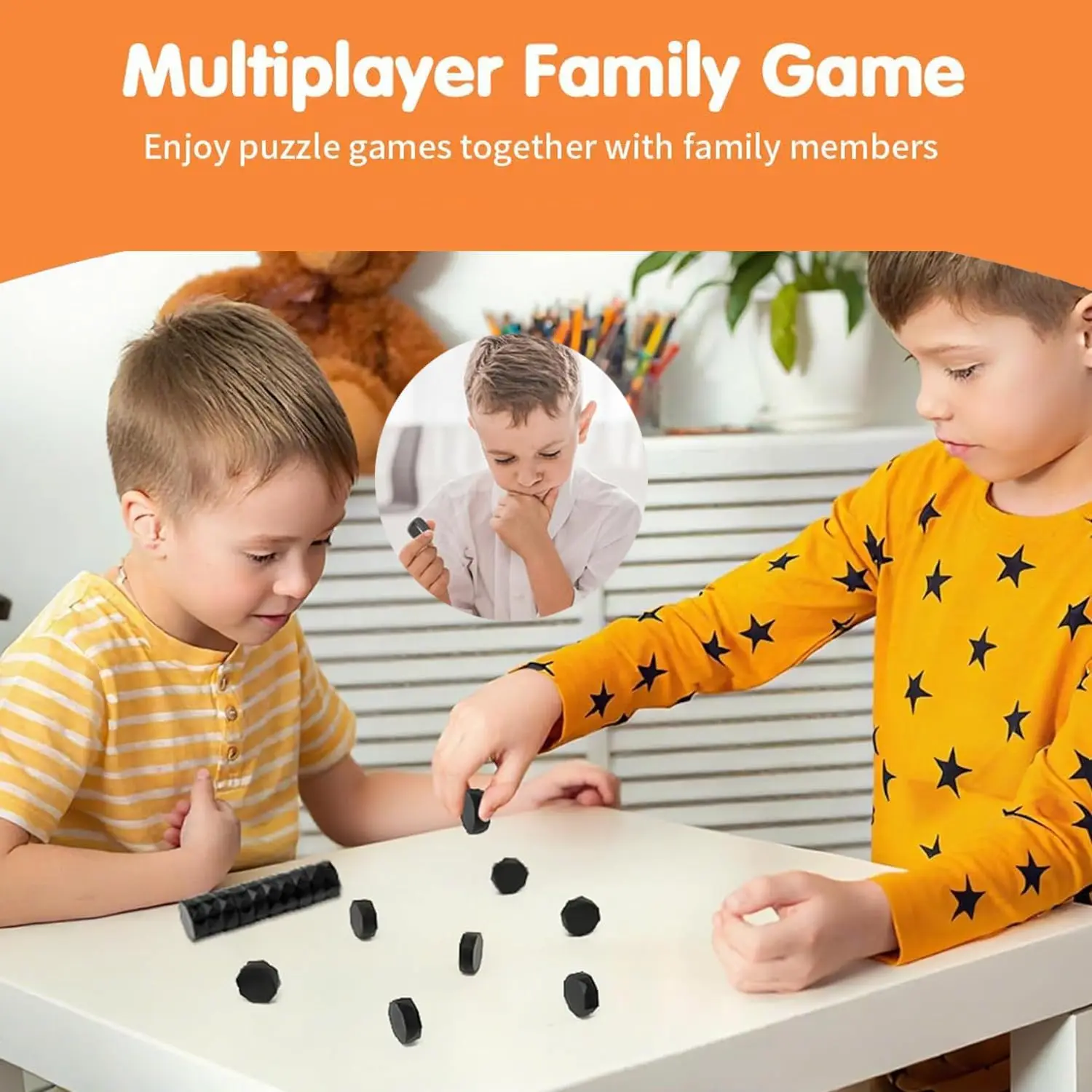Juego de piedras magnéticas para niños y familias, tablero magnético - imagen 4