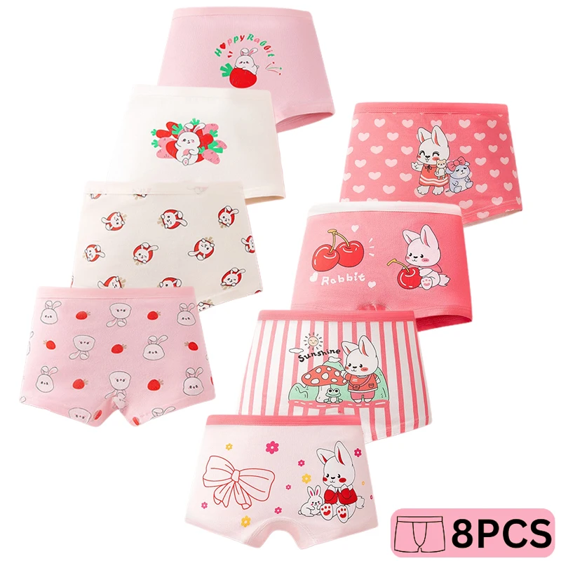 Ropa interior infantil de algodón con estampado de conejo suave - imagen 2