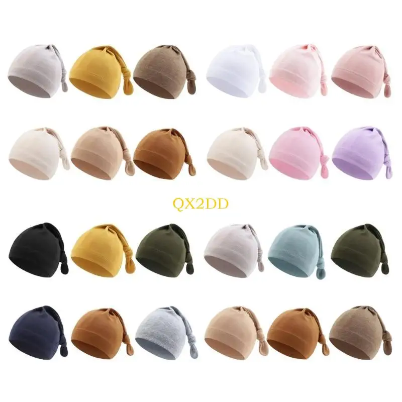 Gorrito bebé recién nacido QX2D capota elástica sin visera ajustada - imagen 2