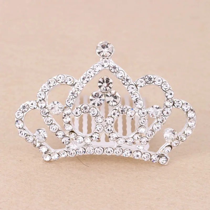 Peineta de tiara para niñas con piedras de imitación brillante - imagen 3