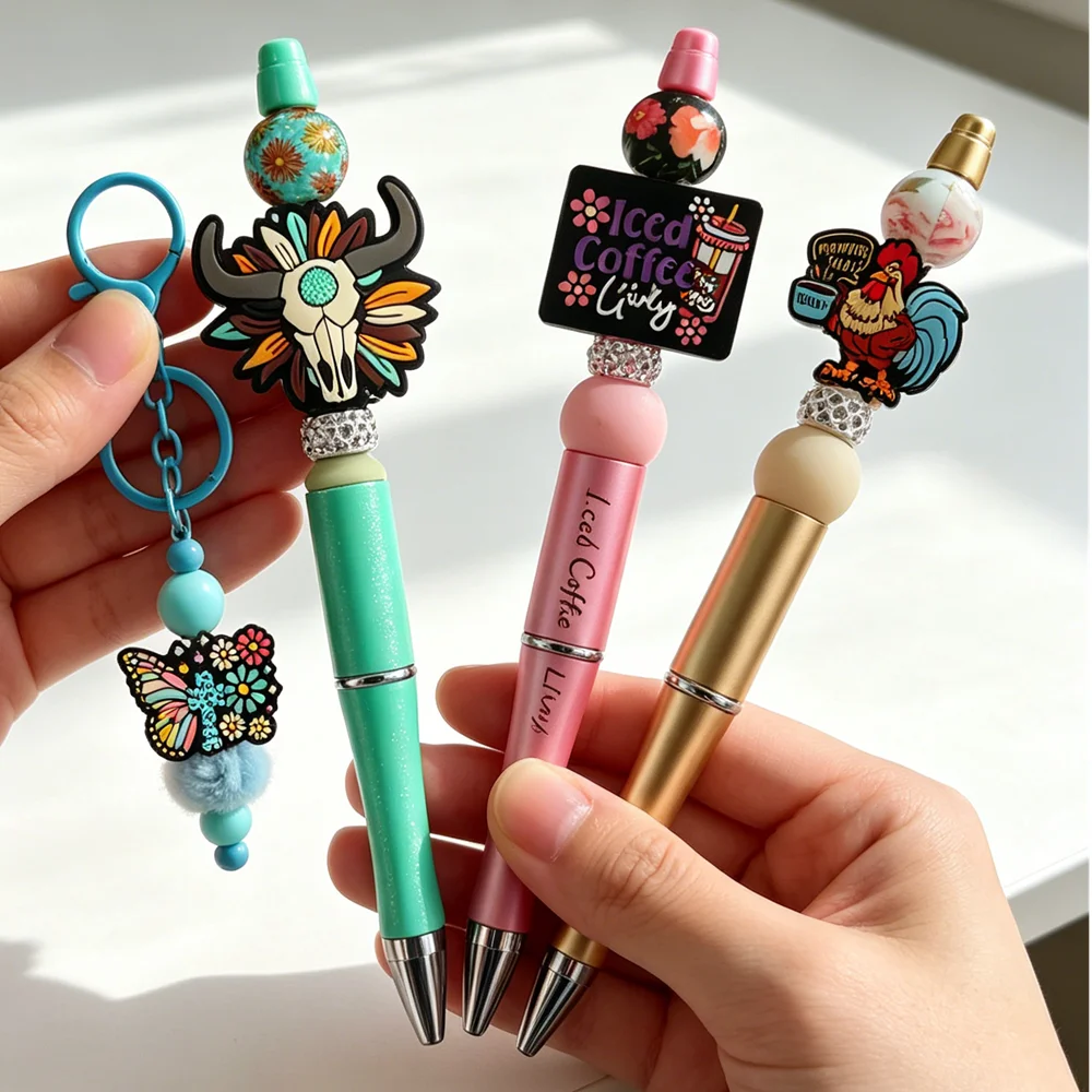 Cuentas de silicona para manualidades con gallo y mariposa - imagen 5