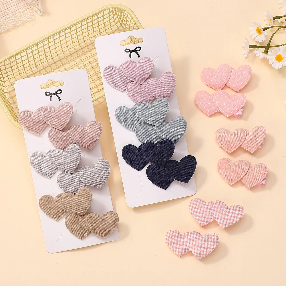 Pinzas para el pelo infantiles con corazones – clips mini