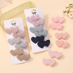 Pinzas para el pelo infantiles con corazones – clips mini