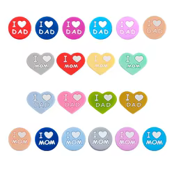 Kovict – Cuentas corazón silicona para collar personalizado DIY