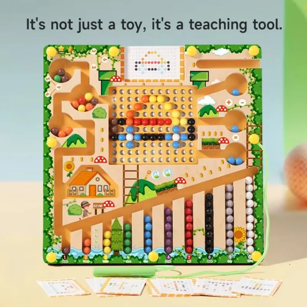 Juego Montessori de madera para concentración con piezas magnéticas - imagen 3
