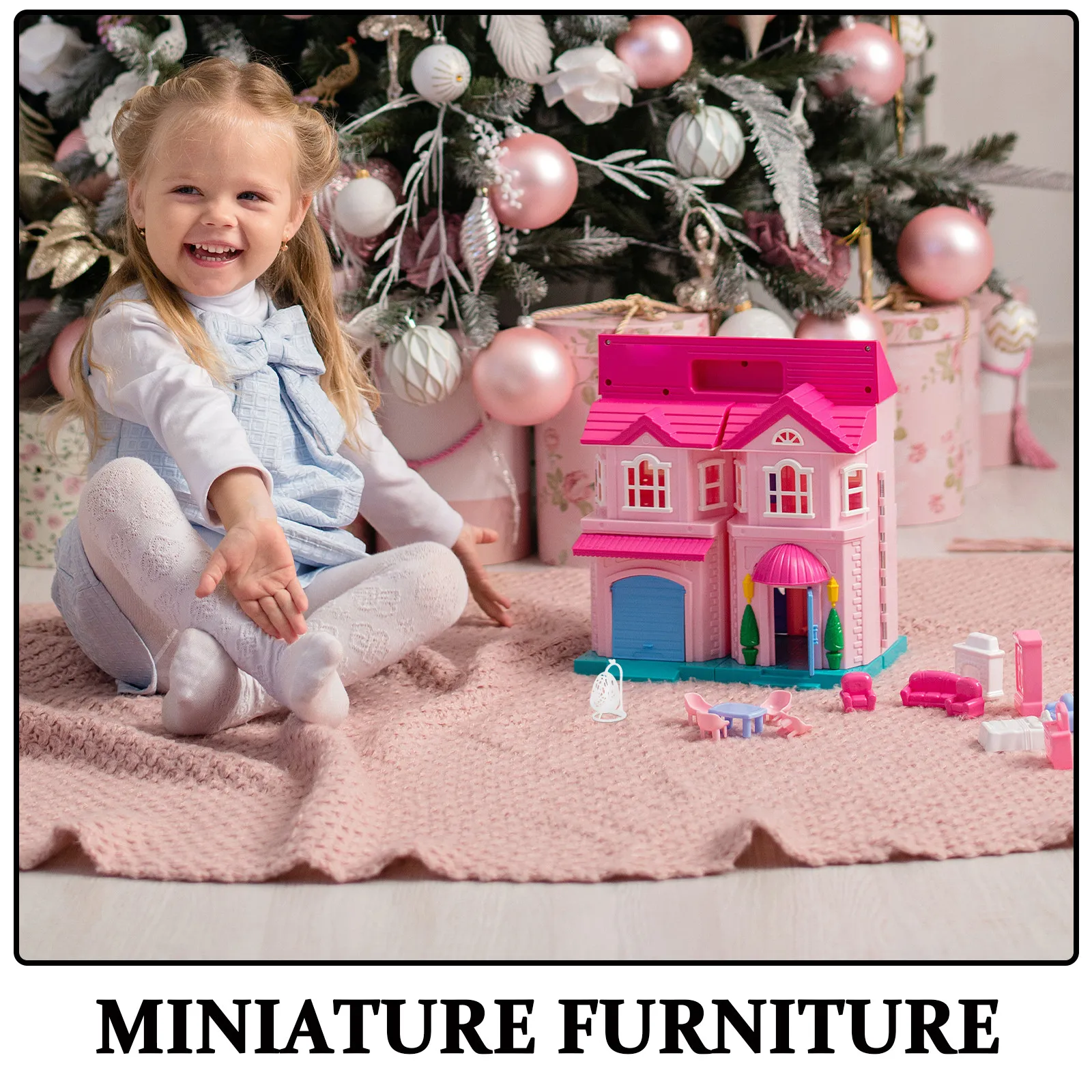 Sillas colgantes en miniatura para casa de muñecas – adorno