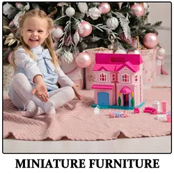 Sillas colgantes en miniatura para casa de muñecas – adorno
