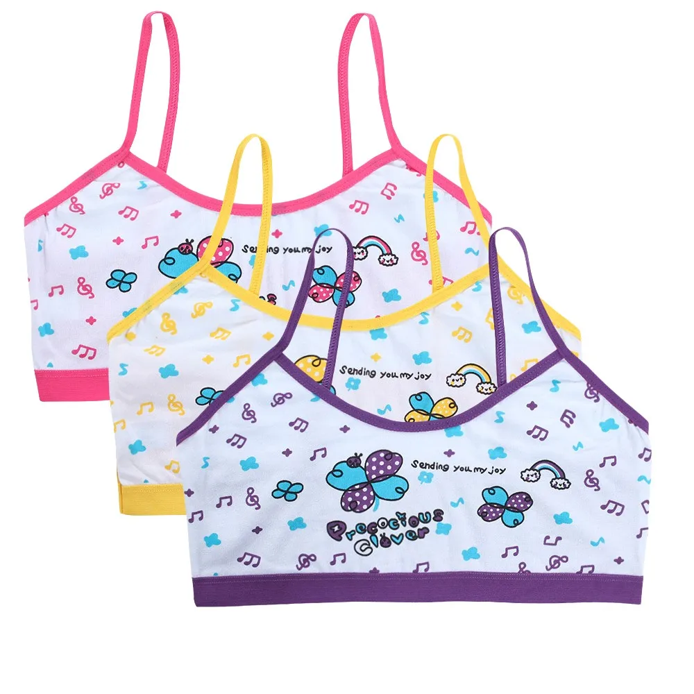 Purbery Sujetadores de entrenamiento infantil con estampado floral - imagen 4