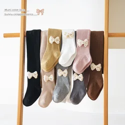 Medias de algodón infantiles para niños y niñas, estilo lazo