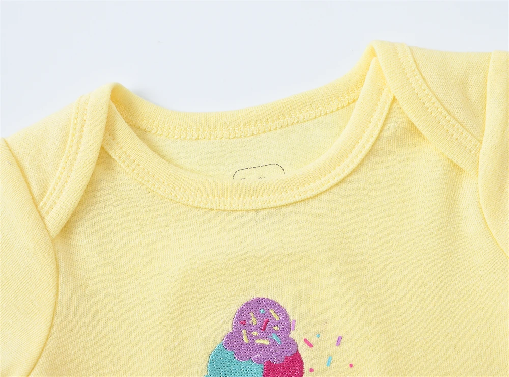 Mono de algodón para niñas de verano con estampado de helado - imagen 5