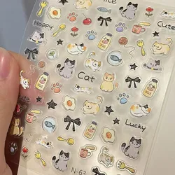 Pegatinas 3D con relieve para decorar cuadernos – Estilo japonés