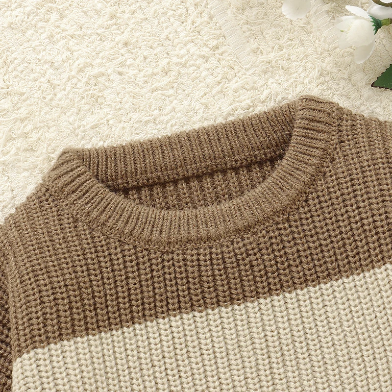 Suéter bebé unisex punto cuello redondo manga larga otoño invierno - imagen 4