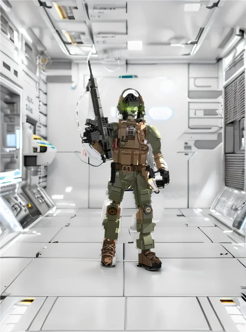 Modelo armado con estética Ghost Sniper
