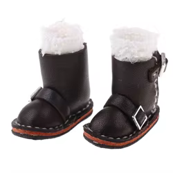 Botas para muñecas Blythe de piel sintética con hebilla y encaje