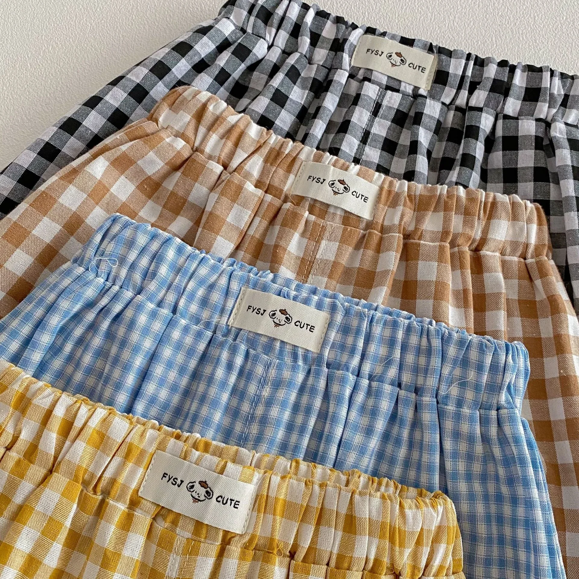 Milancel pantalones de verano holgados para niños con cuadrícula - imagen 5