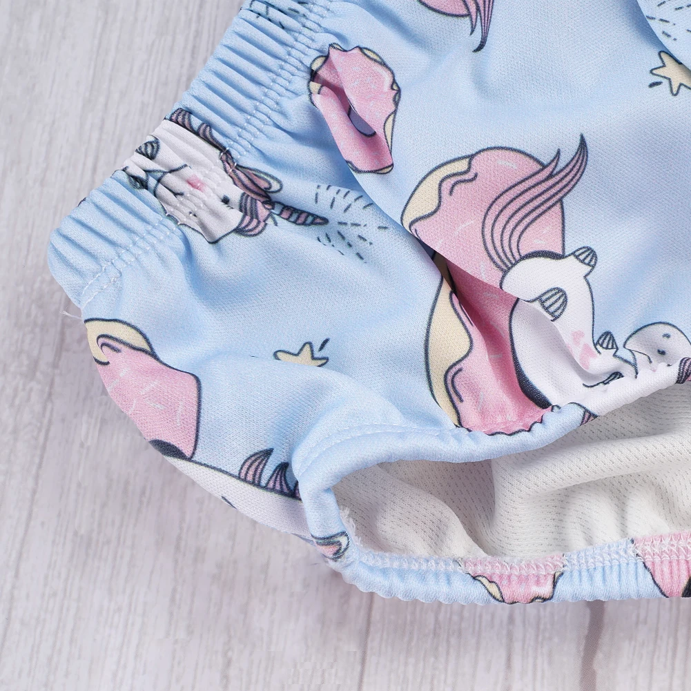 Elinfant Pañal de baño reutilizable con estampado floral para bebé - imagen 4