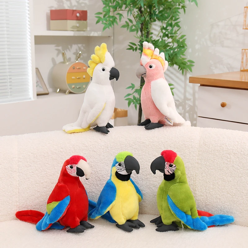 Peluche realista de loro tropical: muñeco suave para jugar educativo - imagen 4