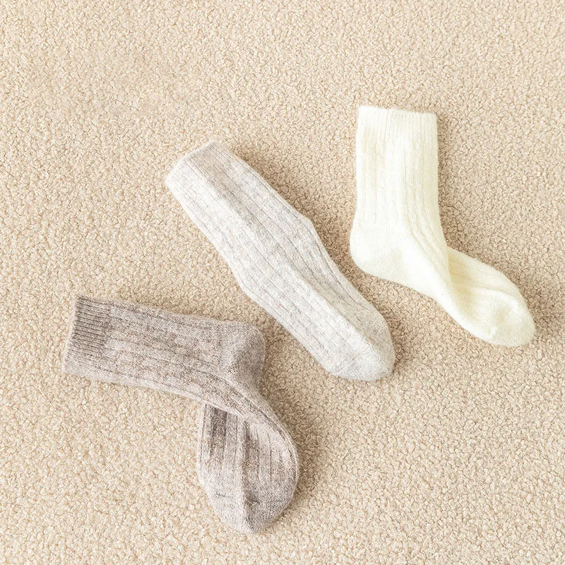 Calcetines altos de algodón para niña – lisos, cálidos y primavera - imagen 5