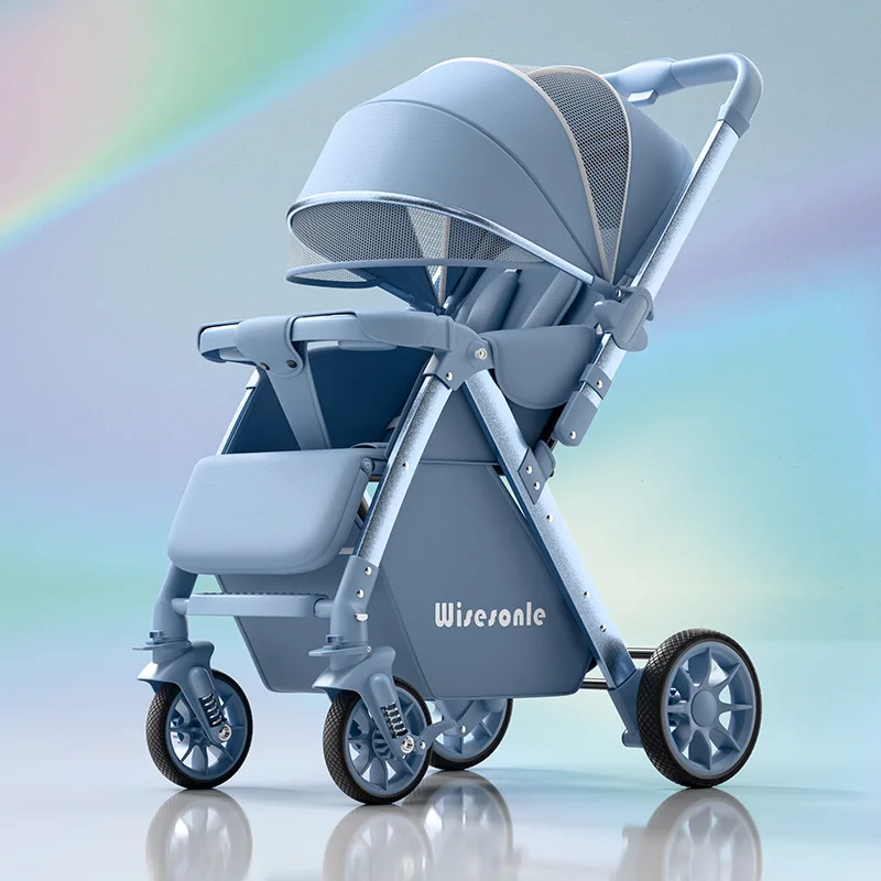 Cochecito de bebé plegable y reclinable con asiento bidireccional - imagen 2