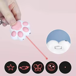 Juguete rompecabezas infrarrojos para gatos recargable USB con luz