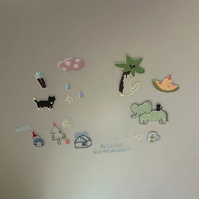 Pegatinas 3D impermeables kawaii en relieve para manualidades