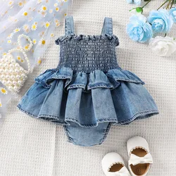 Body vaquero con volantes para recién nacido – Verano