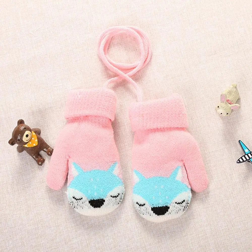 Guantes de punto gruesos y cálidos para bebés y niños de invierno - imagen 3