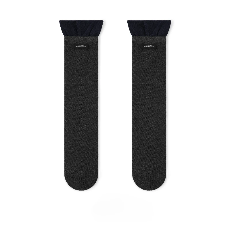 Calcetines de algodón peinado tobilleros con encaje para niños - imagen 5