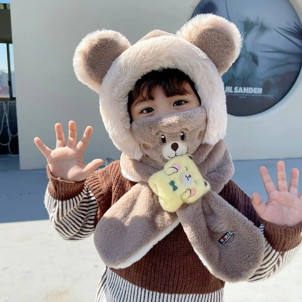 Gorro de invierno infantil y cálido con orejeras a prueba de viento