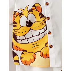 Conjunto niño camisa de manga corta tigre y pantalón corto