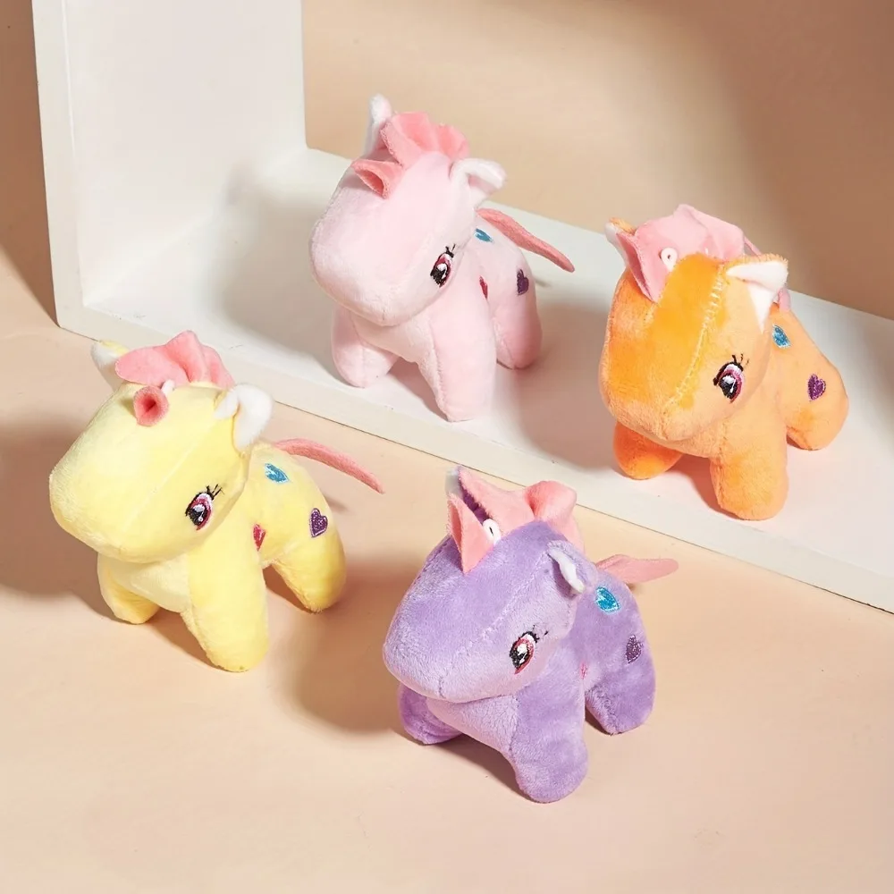 Llavero de peluche unicornio mini para mochila y llaves