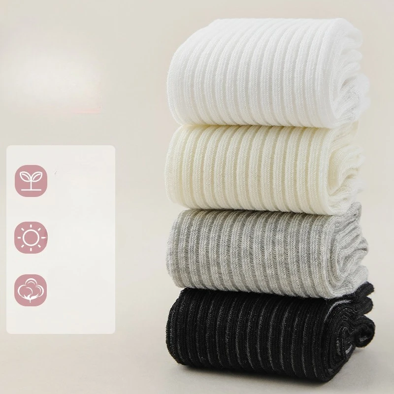 Calcetines de verano transpirables para niñas con rayas verticales - imagen 4