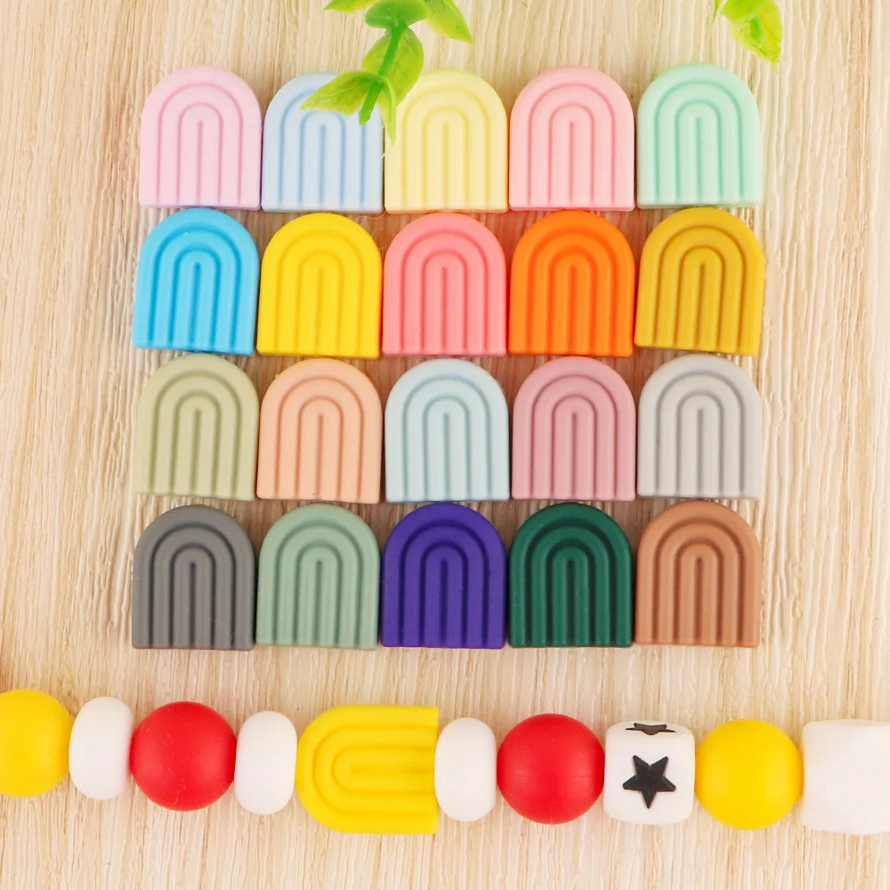 Cuentas de silicona arcoíris para hacer pulseras – Cordón algodón - imagen 5