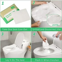 Cubierta papel asiento inodoro portátil desechable